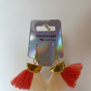 Peaches & Cream Fan Earrings